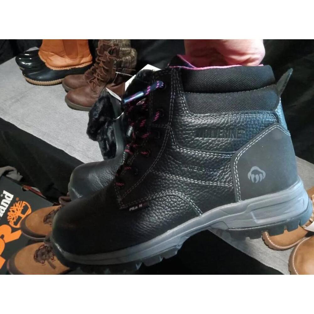 Wolverine Black Leather Work Boots